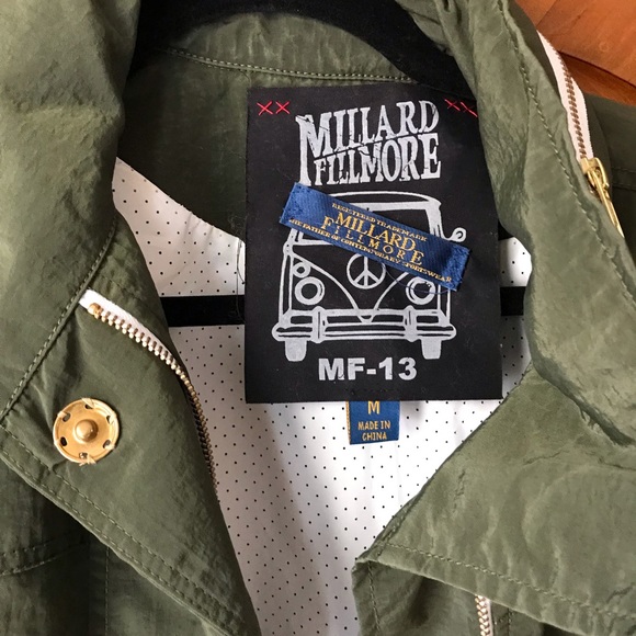 Windbreaker Millard Fillmore nylon great style front zip snaps On Sale - Picture 5 of 5